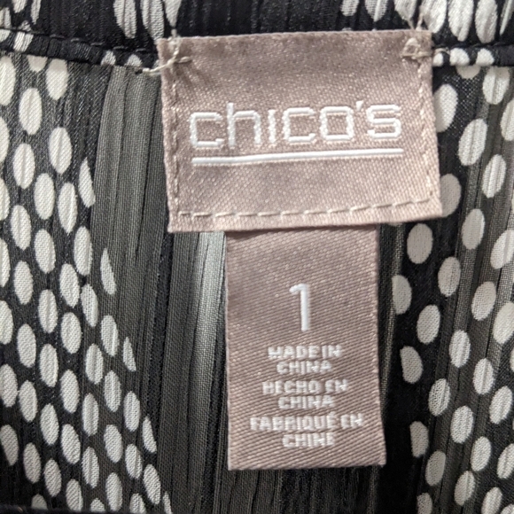 Chico's tunic, high low layered Boho front 3/4 sleeve chiffon pull over size med - Picture 6 of 9